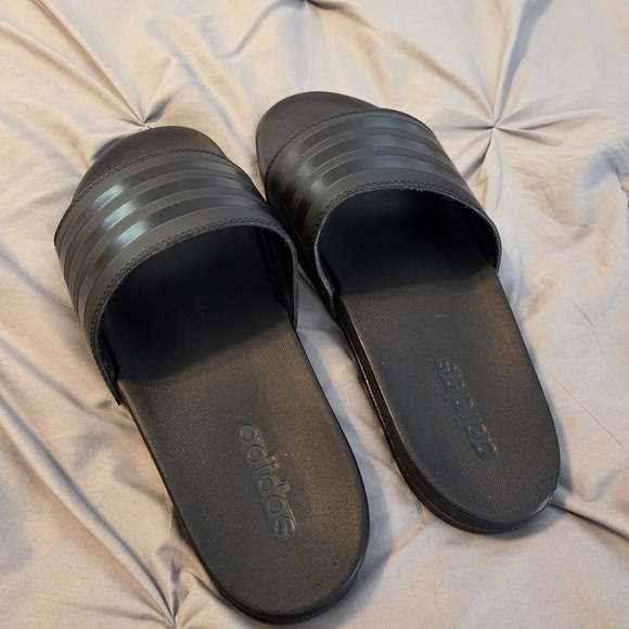 adidas Black Slide Sandals - Picture 2 of 4